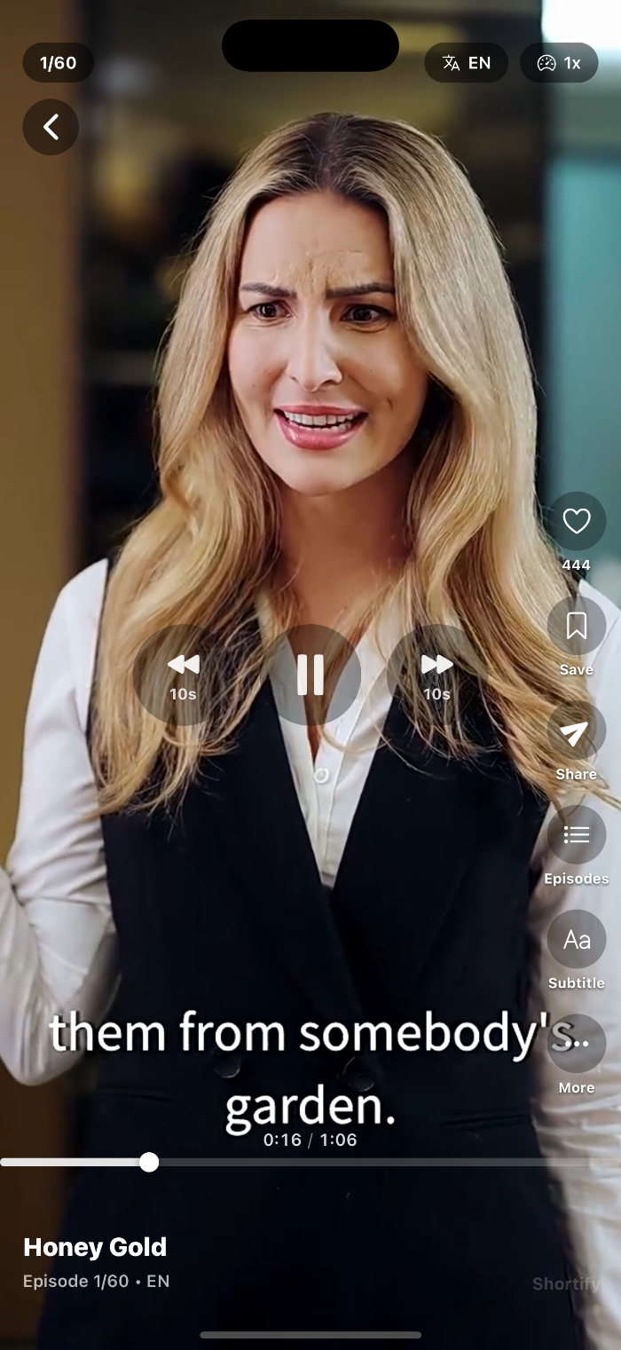 Shortify app - Profile screen