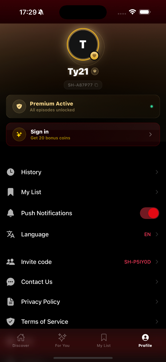 Shortify app - Premium features